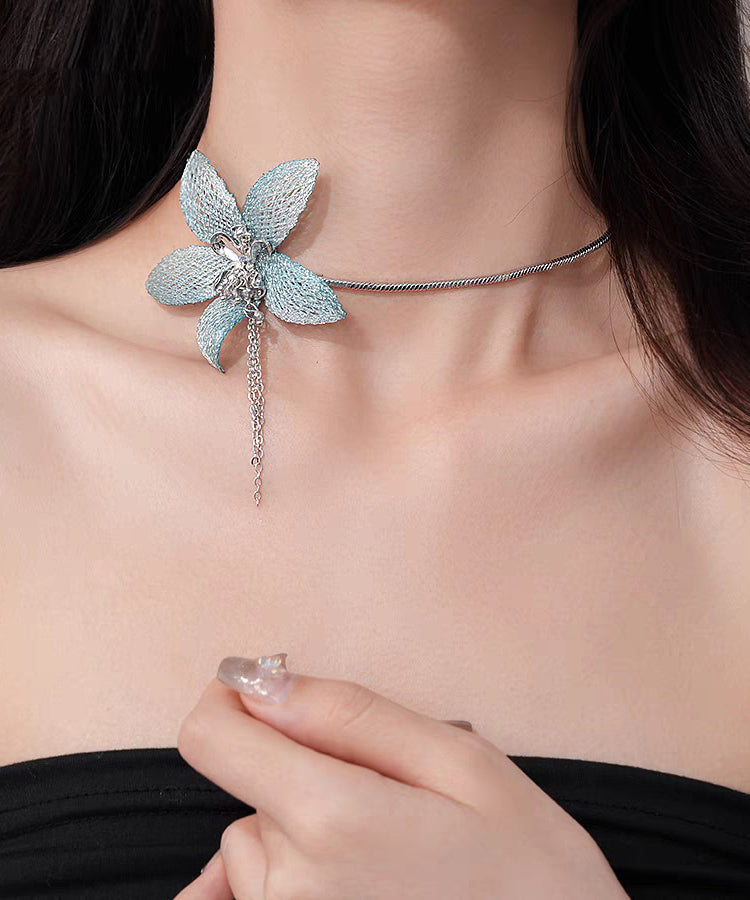 Blue Sterlign Silver Pendant Necklace