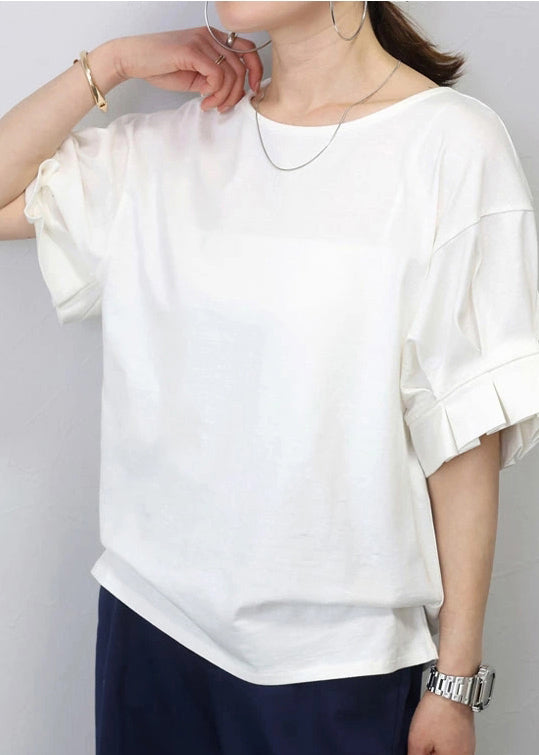 White Oversized Cotton Tanks Summer
