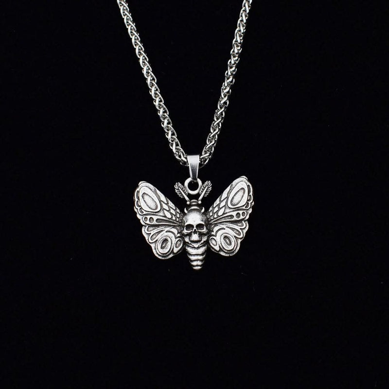 Gothic Death Moth Necklace