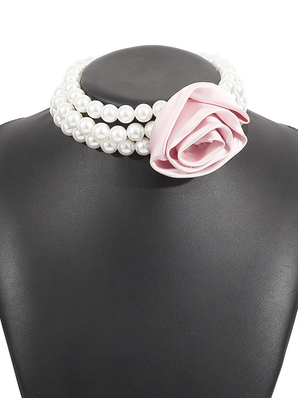 Adjustable Chains Three-dimensional Flower Necklaces Accessories