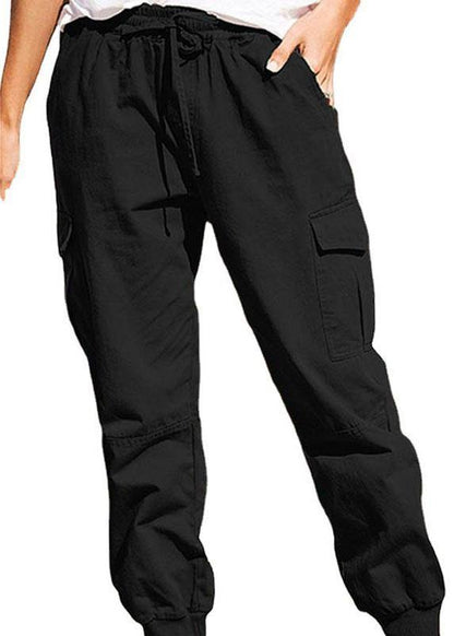 Color Cotton Pockets Overalls Trouser Pants