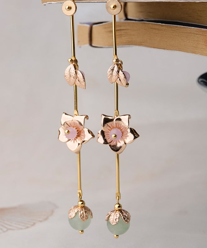 Style Gold Tassel Metal Drop Earrings