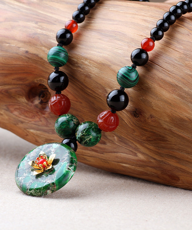 Style Short Necklace Versatile Safety Buckle Jade Pendant