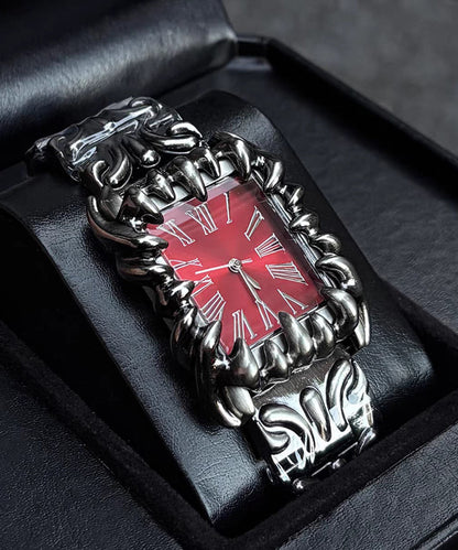 Red Stainless Steel Waterproof Machinery Watches