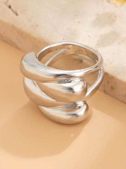 Geometric Shiny Color Rings Accessories
