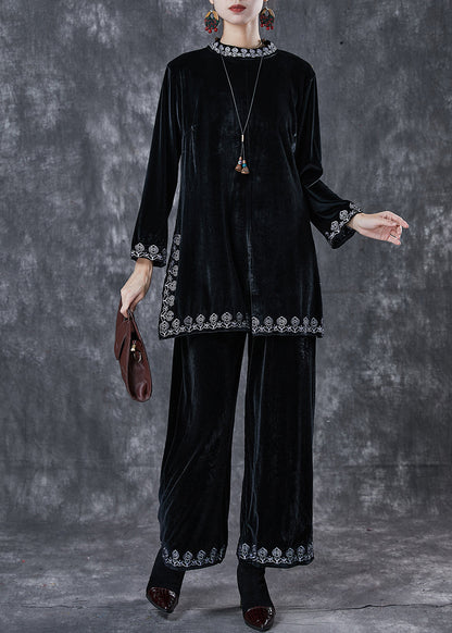 Organic Black Side Open Silm Fit Corduroy Sets 2 Pieces Spring