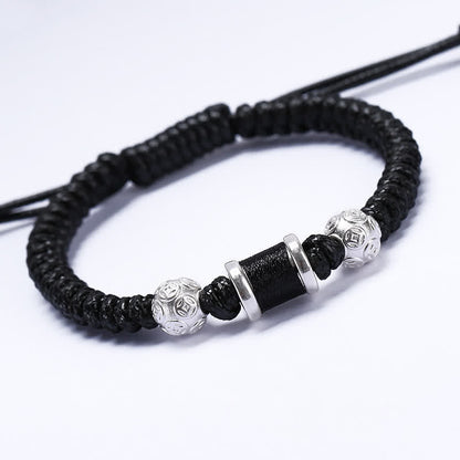 999 Sterling Silver Copper Coin Balance Bracelet for Spiritual Protection