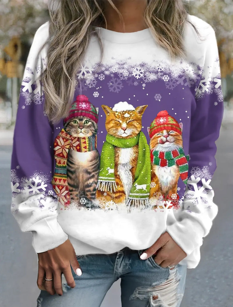 Sweater with Christmas Motif