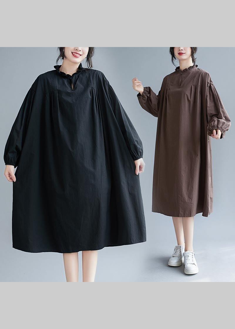 Ruffled Baggy Black Dresses