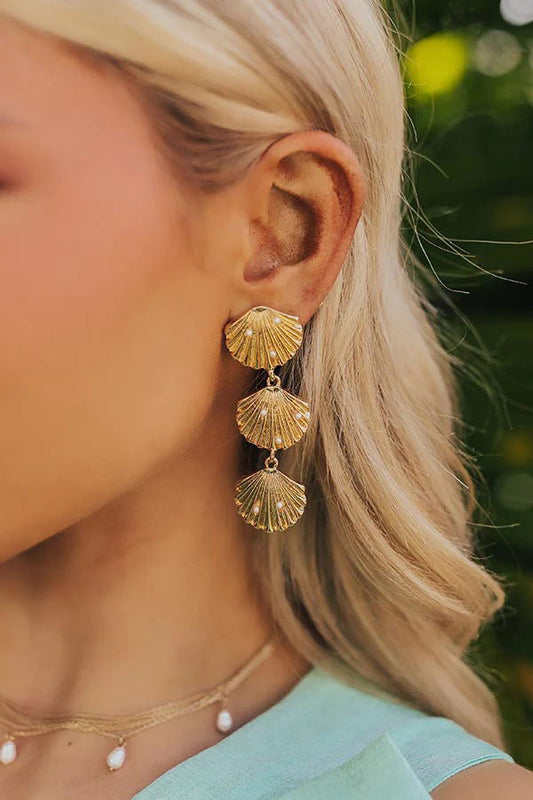 Gold Shell Earrings