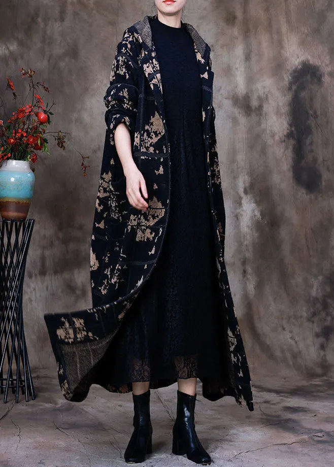 Modern Yellow Jacquard Button Hooded Velour Trench Coats Spring