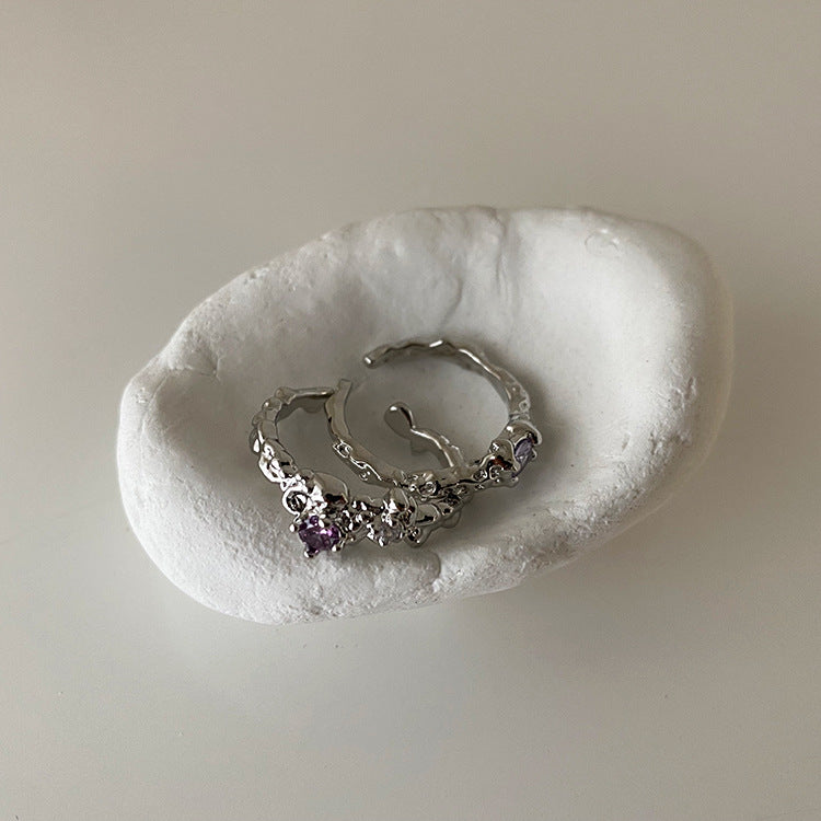 [] Brielle Amethyst Ring Set