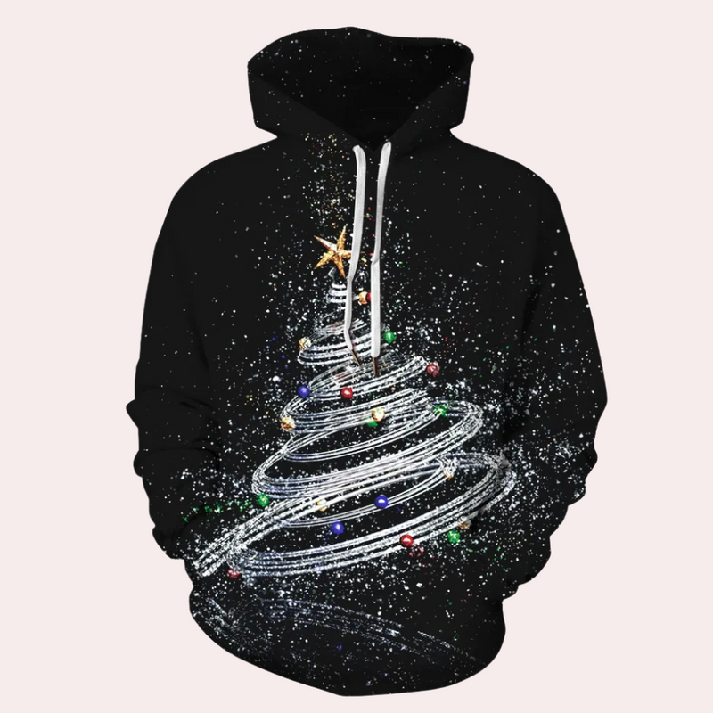 Christmas Hoodie for Men with Pattern