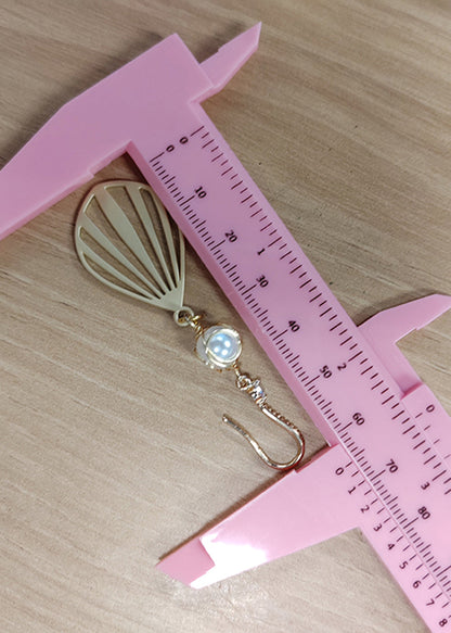 Fan-shaped 14k Gold Pearl Drop Earrings New Style