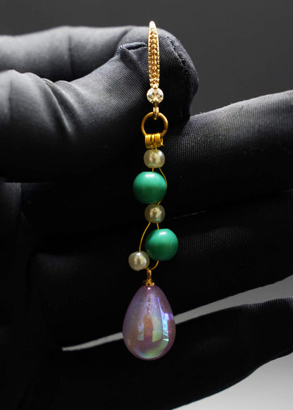 Pink Water Droplet Acrylic Drop Earrings