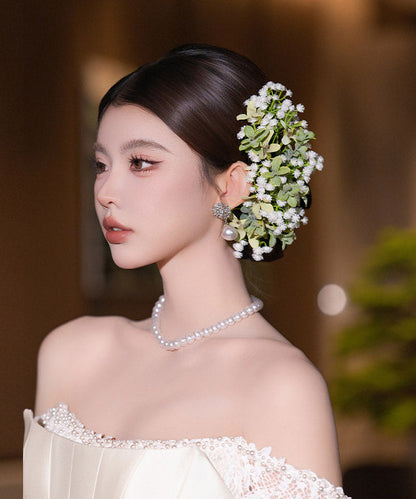 White Gypsophila a Pair Hairpin