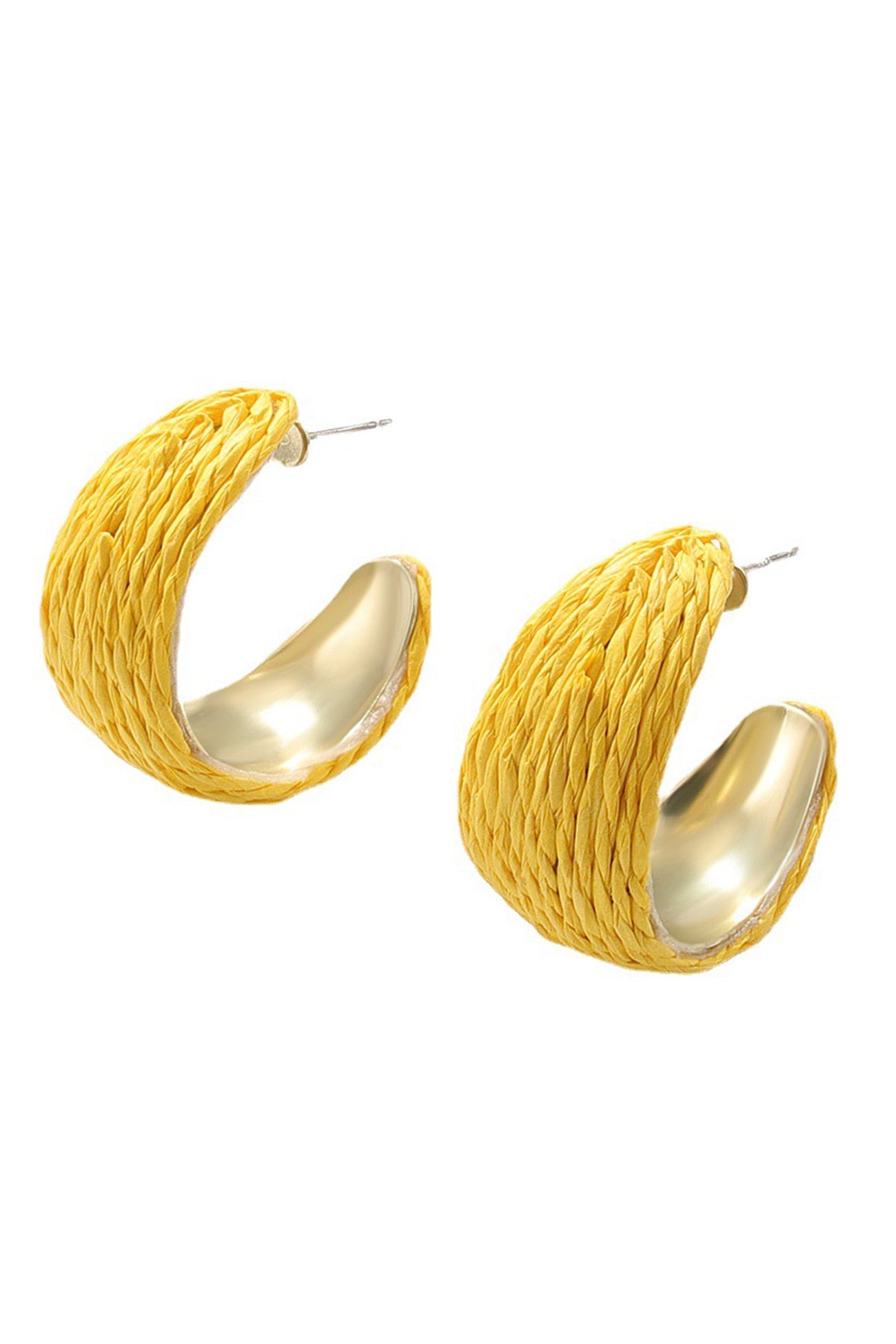 Raffia Handwoven Earrings