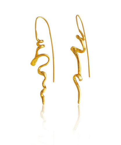 Gold Copper Stud Earrings