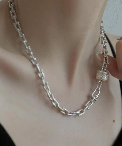 Silk Sterling Silver Chain Pendant Necklace