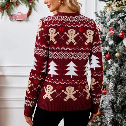 Christmas Sweater for Women Fake Christmas Sweater with Crew Neck