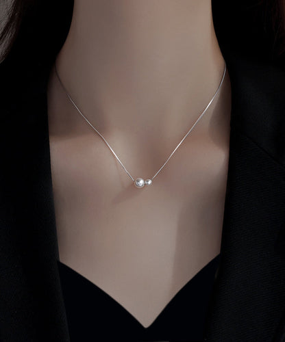 Boutique Silk Sterling Silver Pearl Necklacefine Silk Sterling Silver Broken Silver Gypsophila Necklace Et002