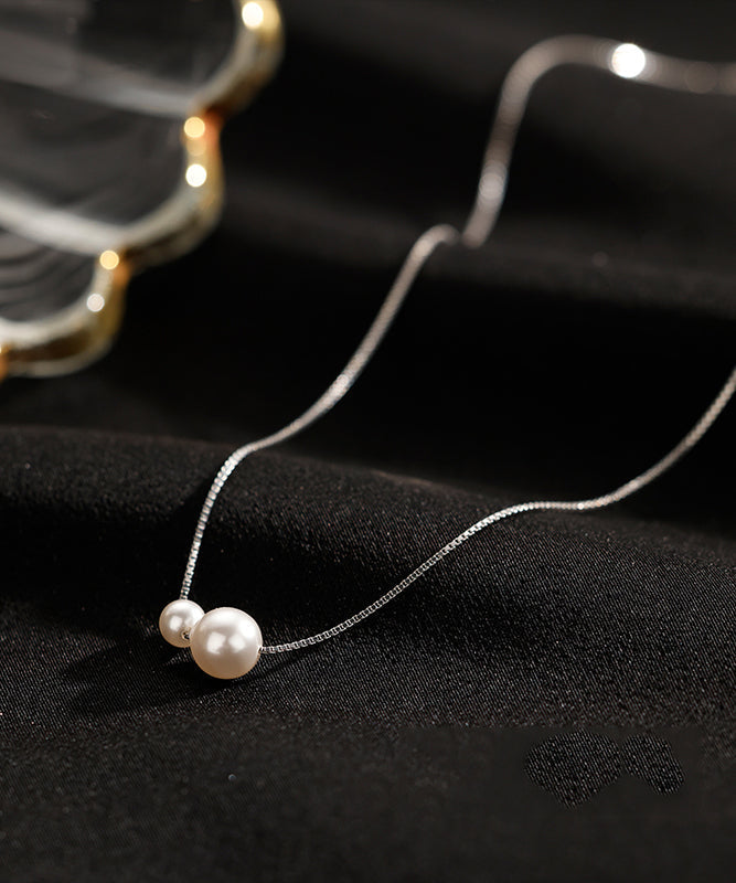 Boutique Silk Sterling Silver Pearl Necklacefine Silk Sterling Silver Broken Silver Gypsophila Necklace Et002