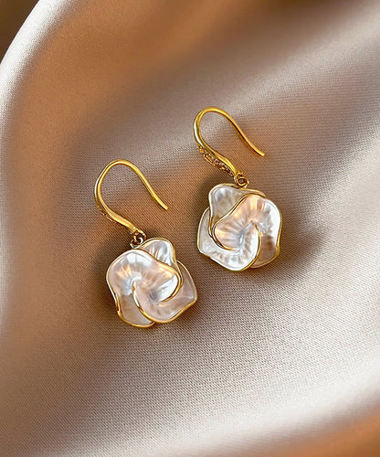 Brief Gold Copper Overgild Drop Earrings Kx1039