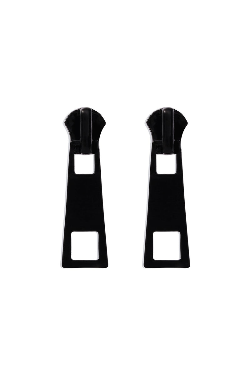 Candy Color Metal Zipper Earrings