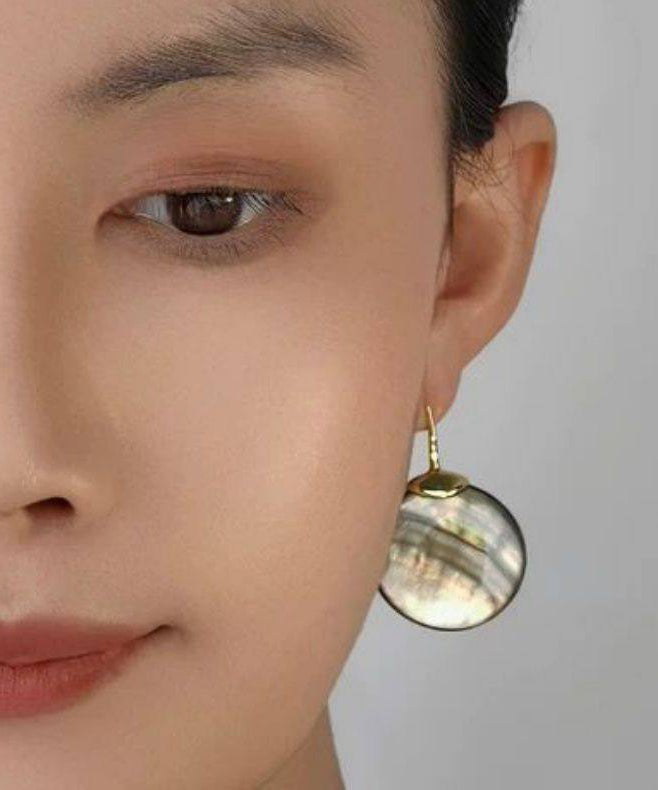 Silk Copper Alloy Shell Drop Earrings