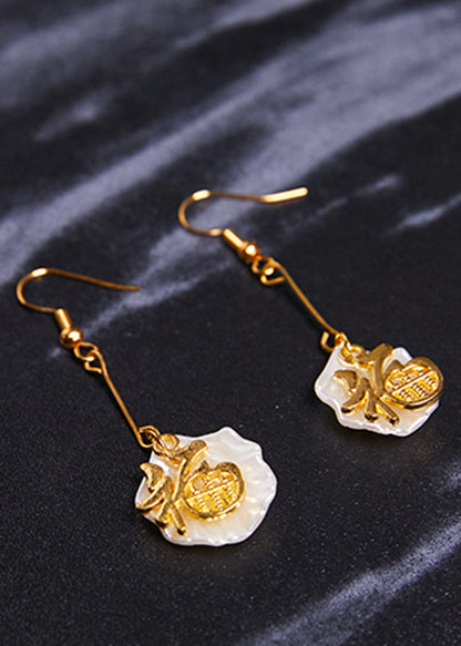 Fortune Abacus 14k Gold Drop Earrings