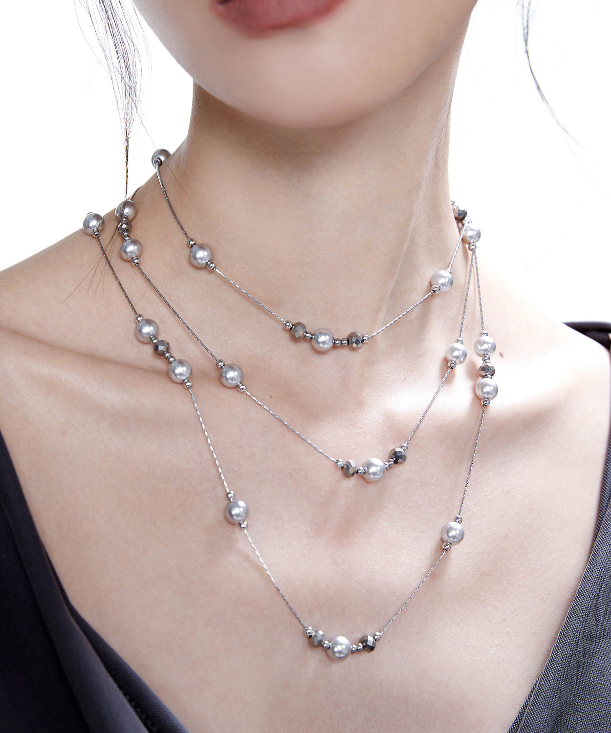 Pearl Multiple Ways to Wear Copper Necklace