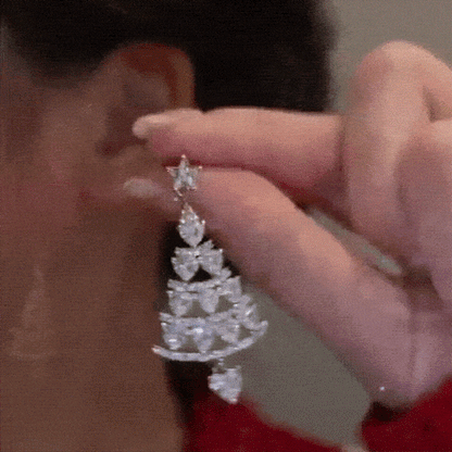Christmas Sparkle Silver Earrings