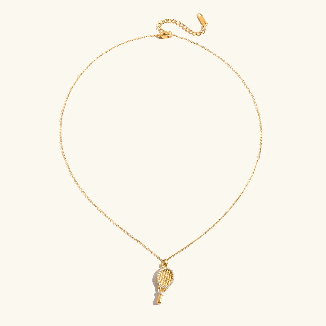 Aces Gold Tennis Pendant