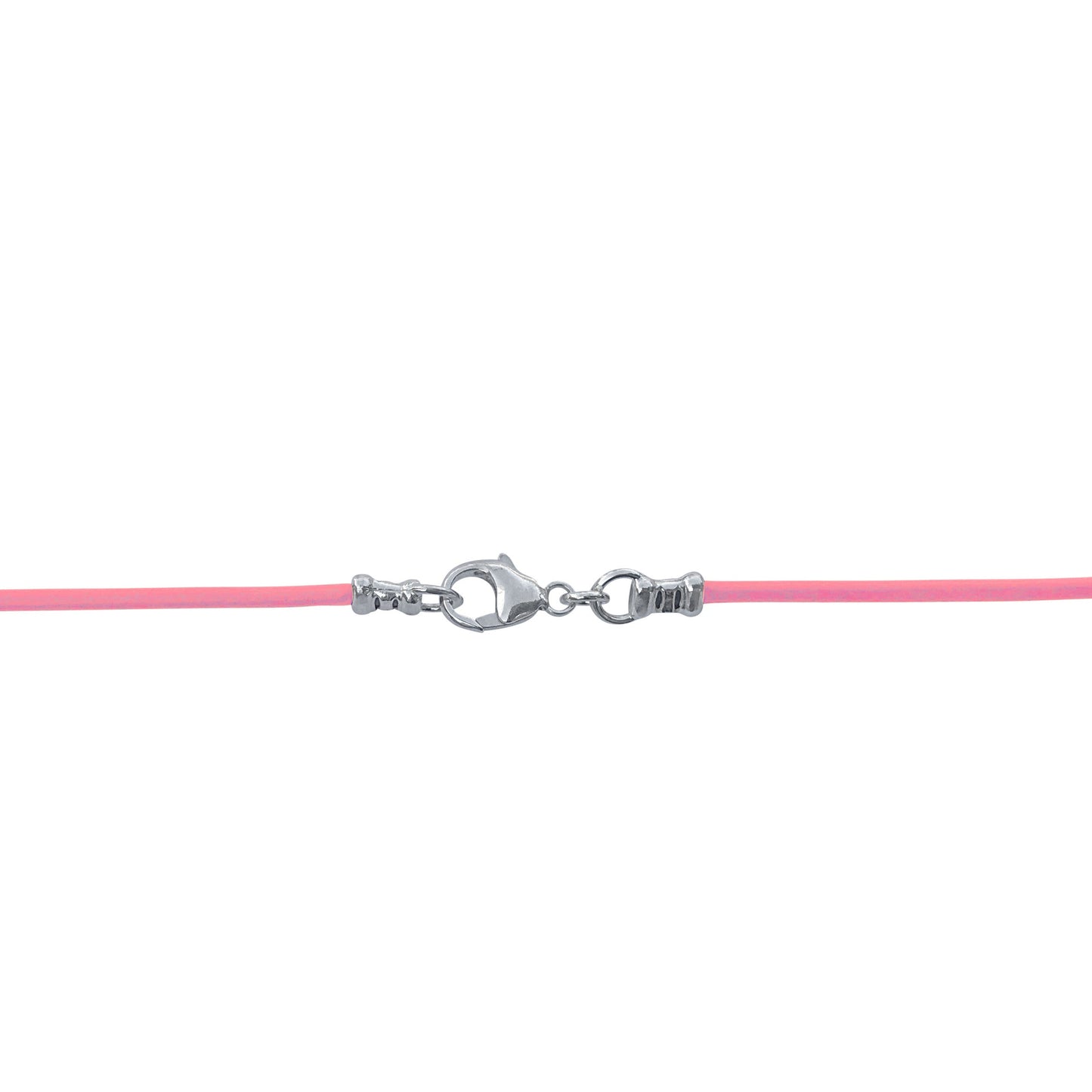 Sterling Silver 1.8mm Fine Pink Leather Cord Necklace