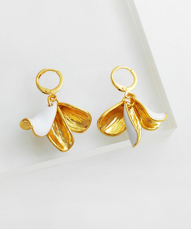 Gold Plated Tassel Hoop Earrings