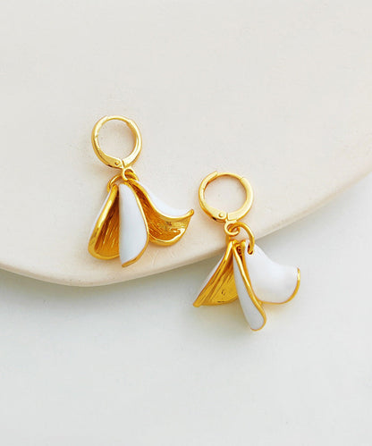 Gold Plated Tassel Hoop Earrings