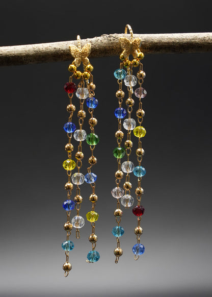 Tasseled Butterfly Acrylic Drop Earrings