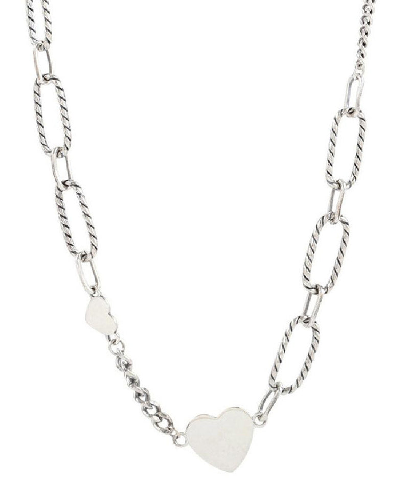 Fine Silk Sterling Silver Chain Love Princess Necklace Po008
