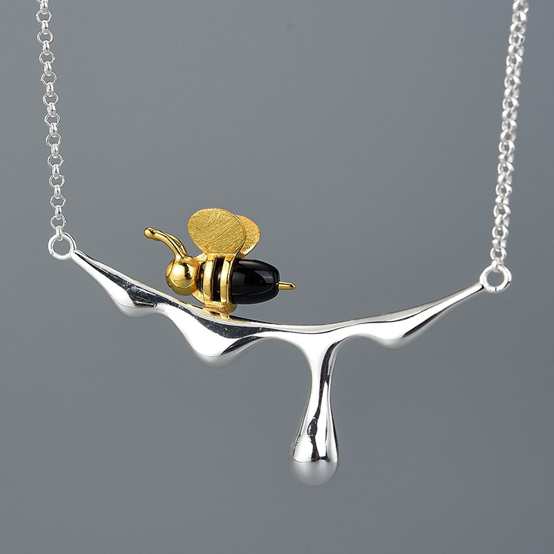 Bee & Honey Dripping Necklace