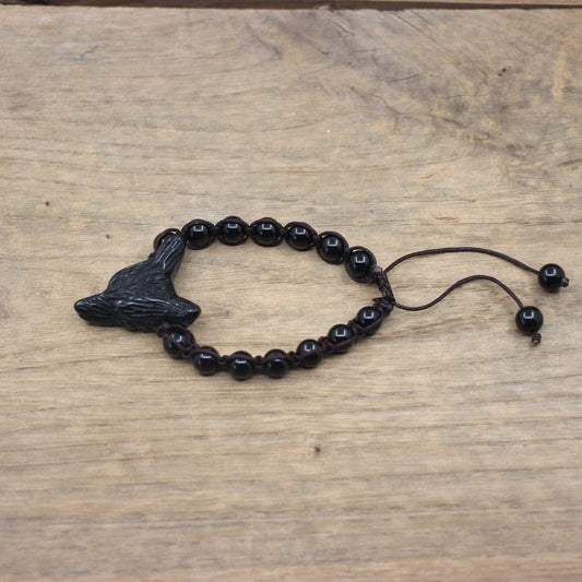 Natural Stone Wolf Beaded Bracelet