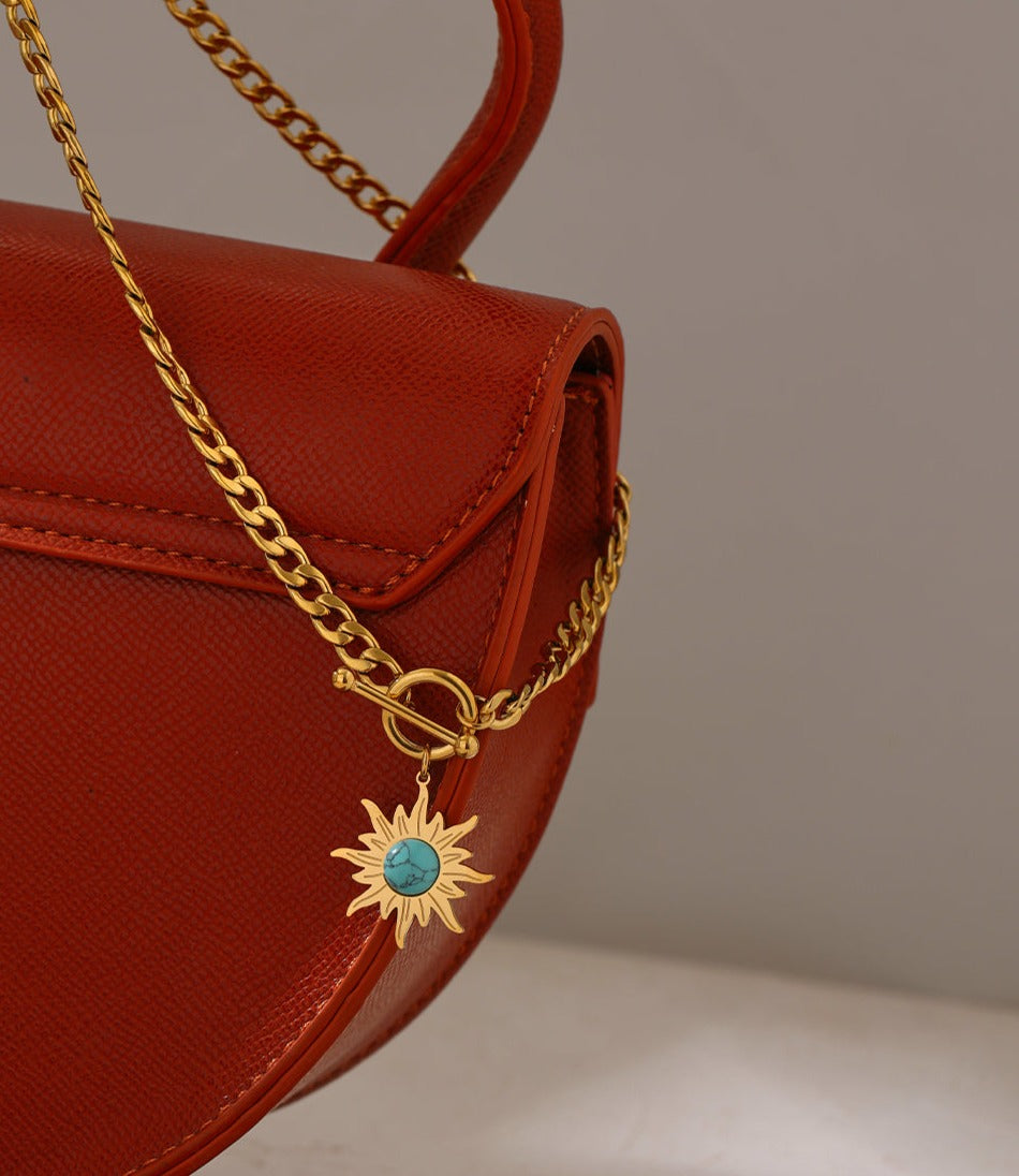 Gold Plated Sun Necklace