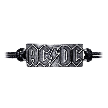 Ac/dc Lightning Logo Cord Bracelet by Alchemy Gothic