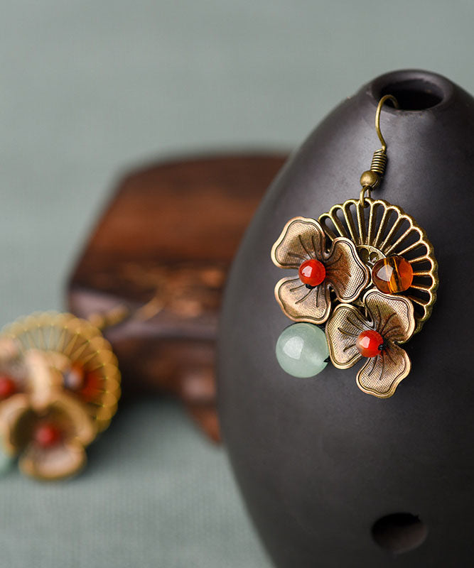 Handmade Agate Fine Copper Style Drop Earrings