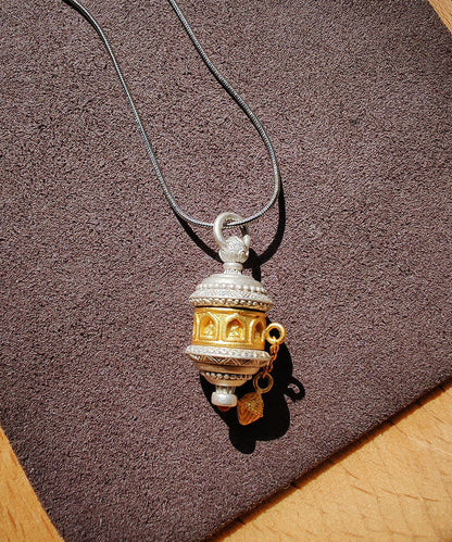 Handmade Original Design Silver Gilding Eight Guardian Pendant Necklace
