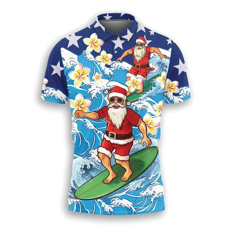 Surfender Weihnachtsmann