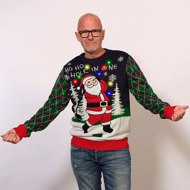 Ho Ho Hole In One Christmas Sweater Men's