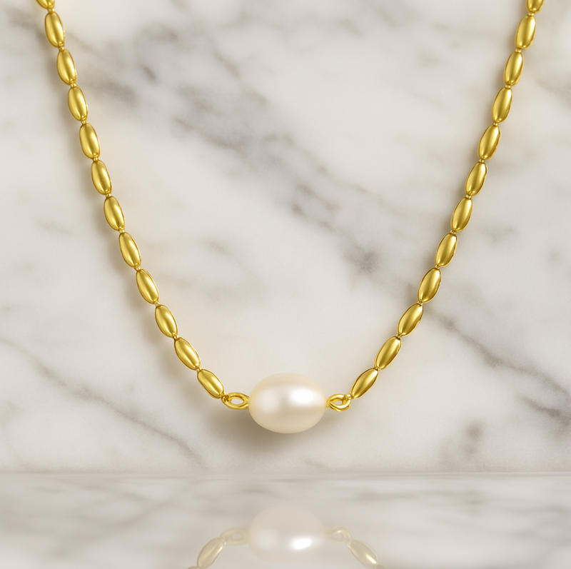 “joanna” 18k Waterproof Pearl Necklace
