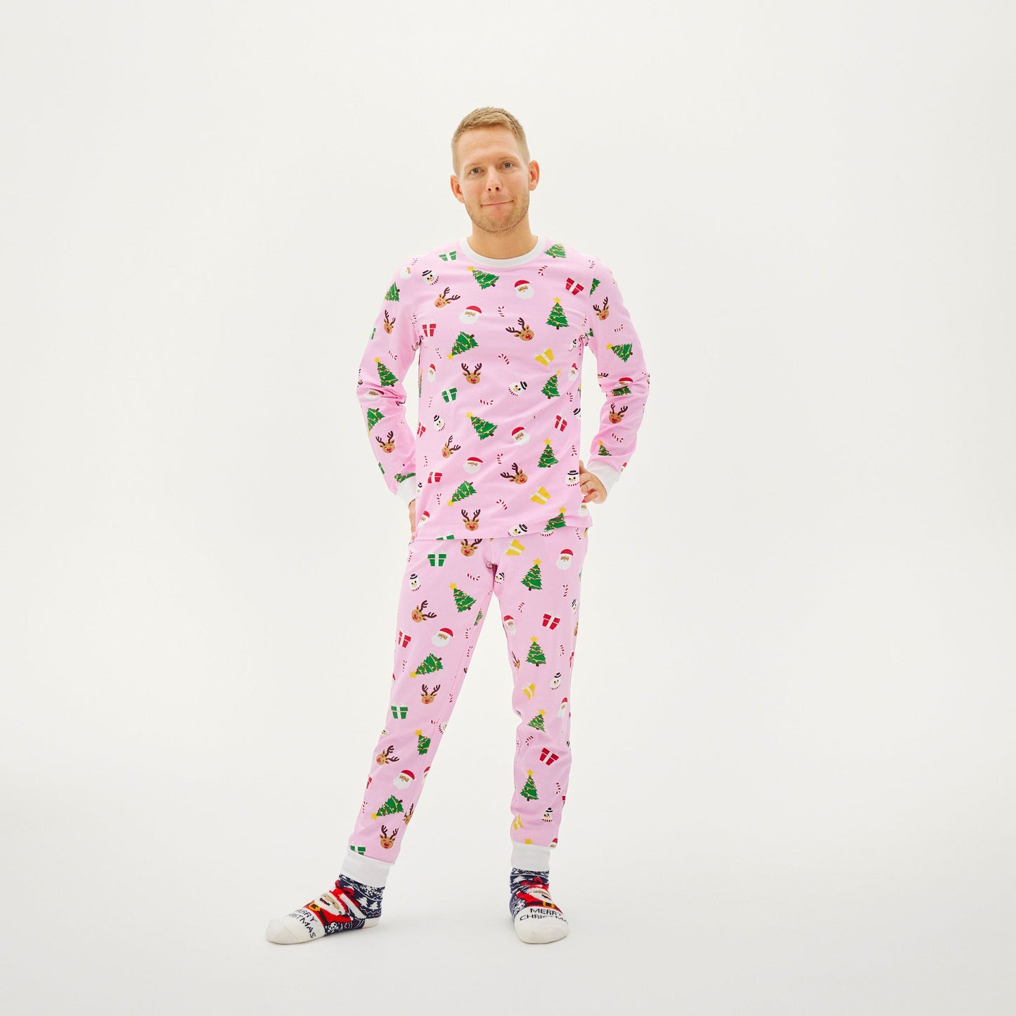 The Pink Christmas Pajamas for Men