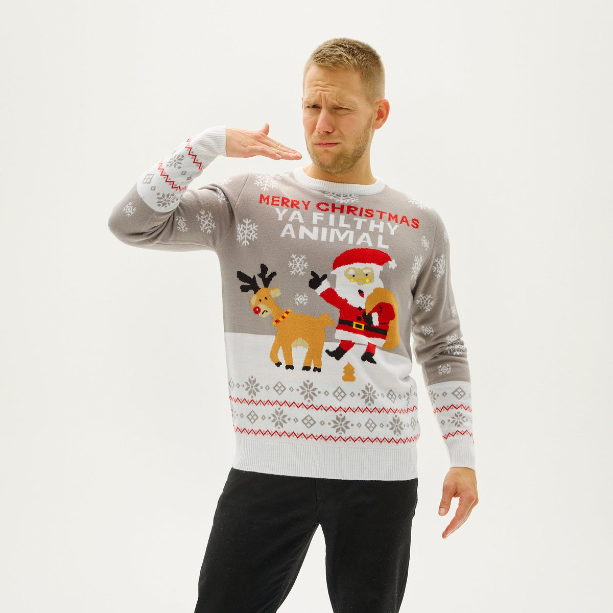 Ya Filthy Animal Christmas Sweater Men's