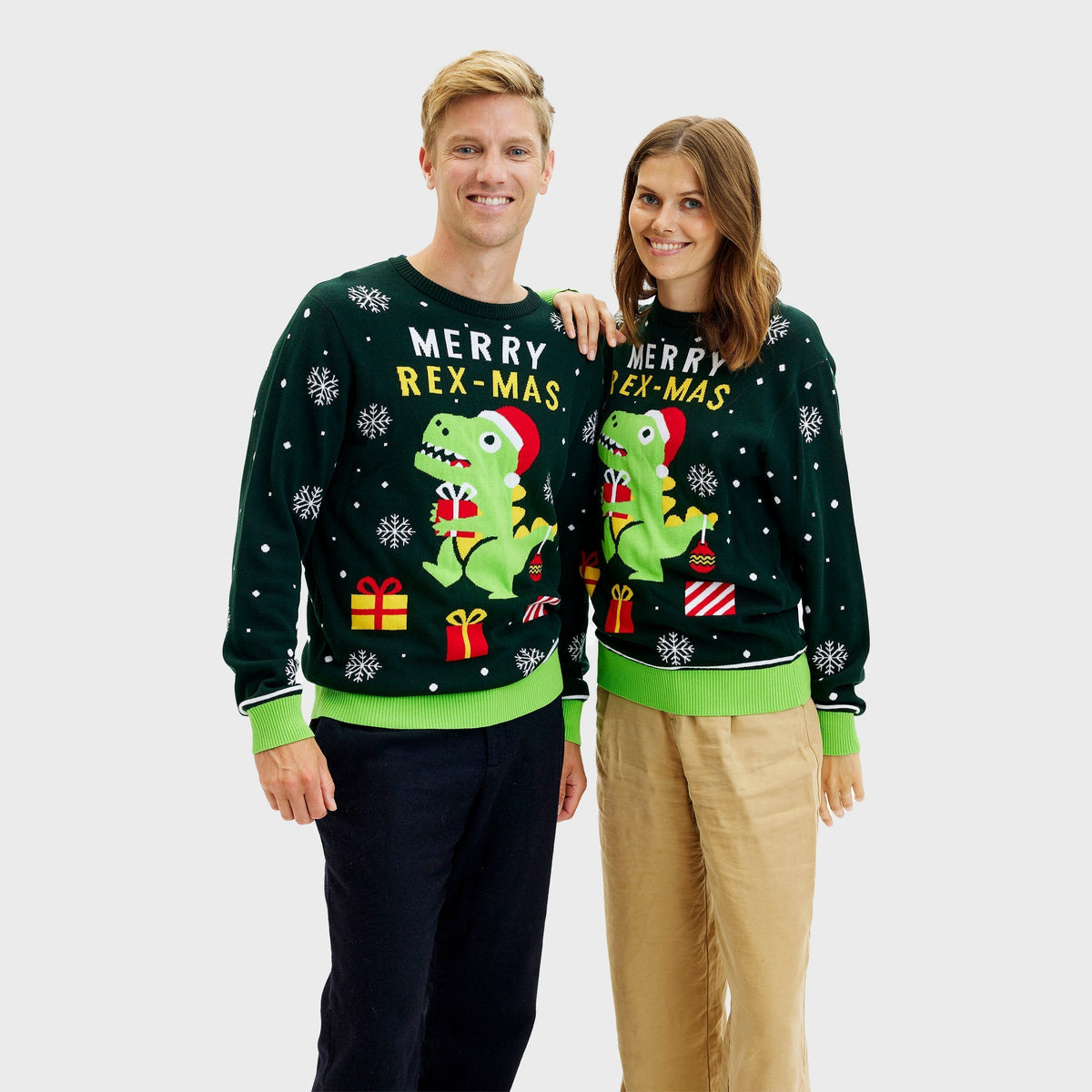 Fun Dino Christmas Sweater - Women's